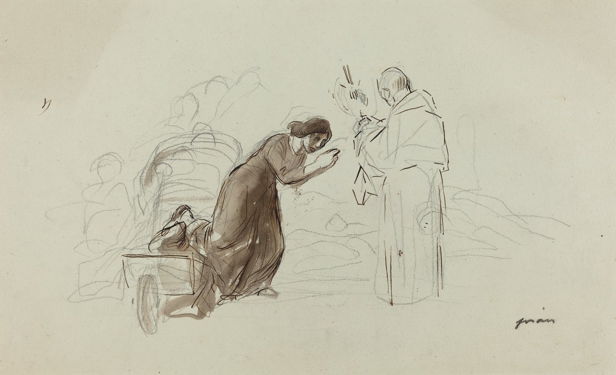 Benediction a Lourdes, c. 1912. od Jean Louis Forain