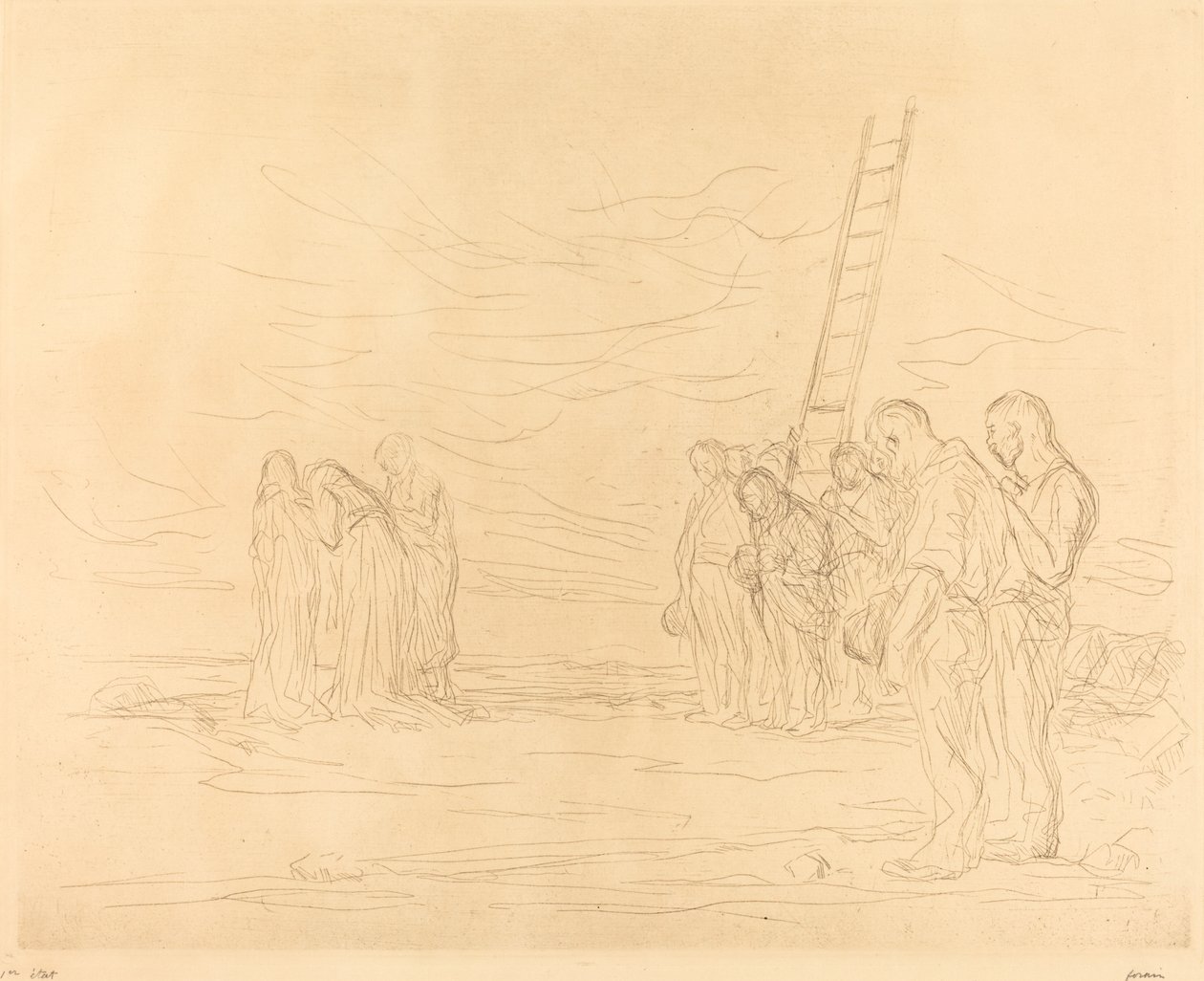 Kalvárie (první deska) od Jean Louis Forain