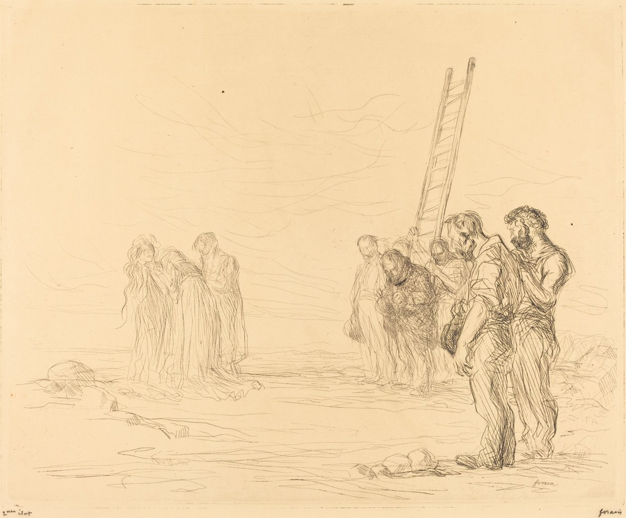 Kalvárie (první deska) od Jean Louis Forain