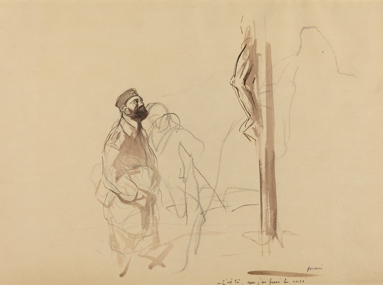 Zde jsem dokončil kněze, c. 19141919. od Jean Louis Forain
