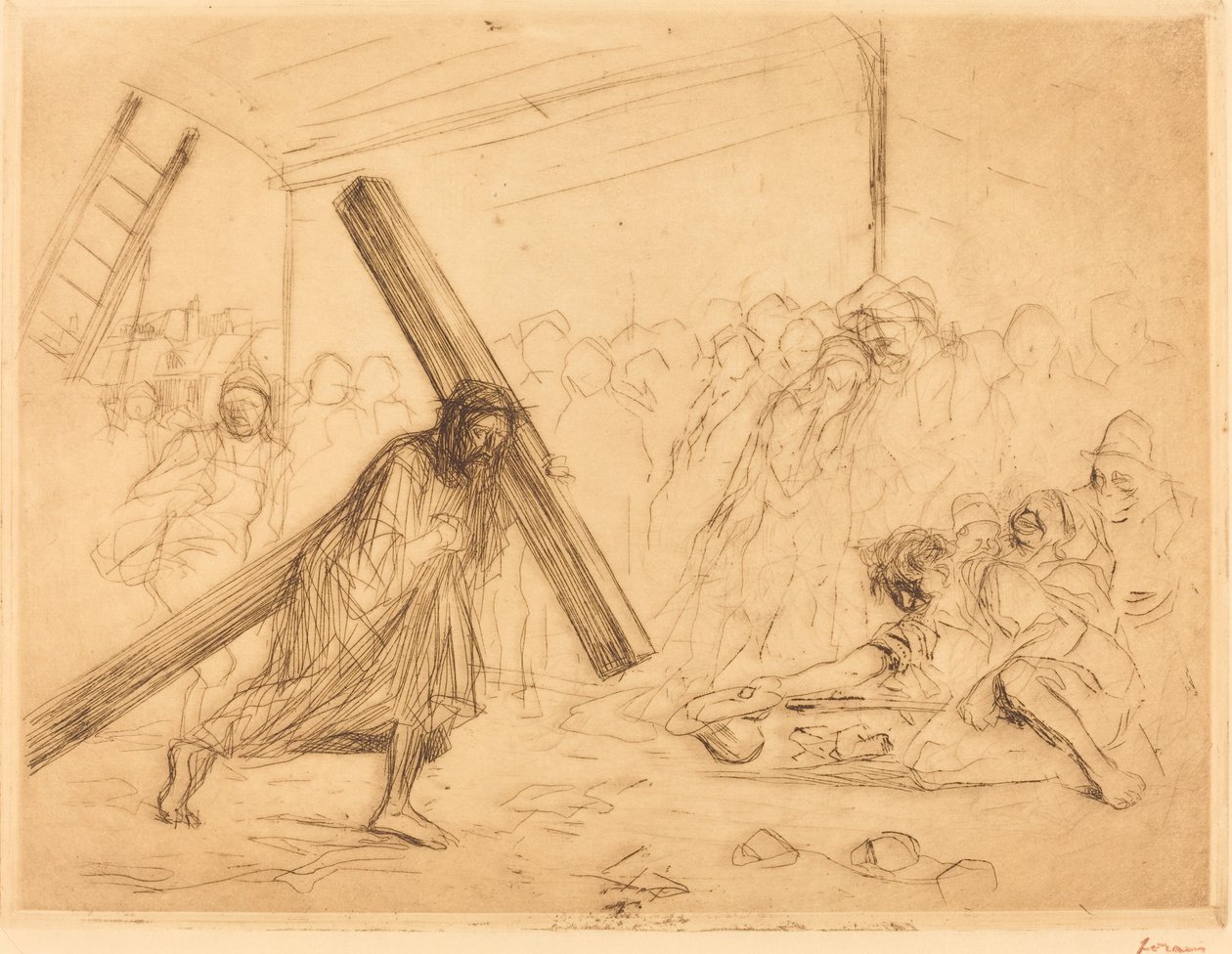 Kristus nesoucí kříž (čtvrtá deska) od Jean Louis Forain