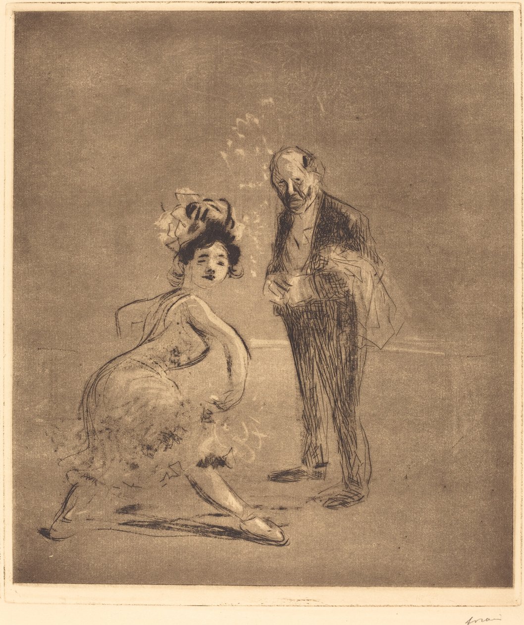 Tanečník a hlavní číšník od Jean Louis Forain