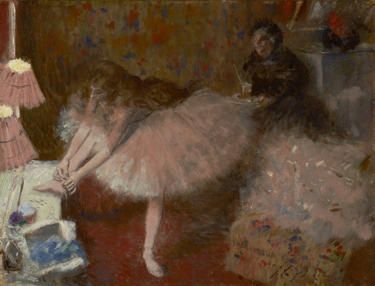 Tanečnice ve své šatně, kolem roku 1890 od Jean Louis Forain
