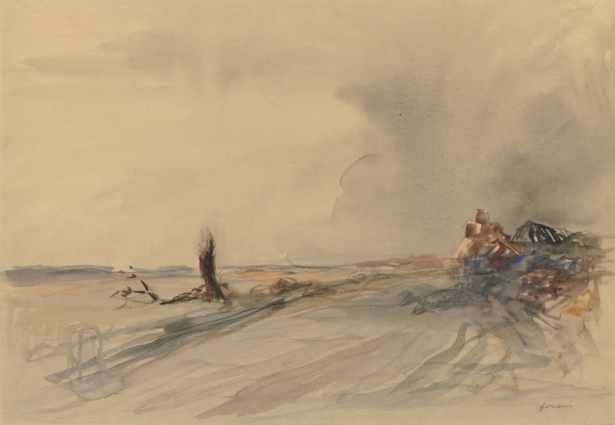 Devastovaná země (recto) od Jean Louis Forain