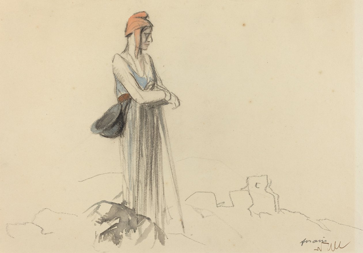 Francie Waits, c. 19141919. od Jean Louis Forain
