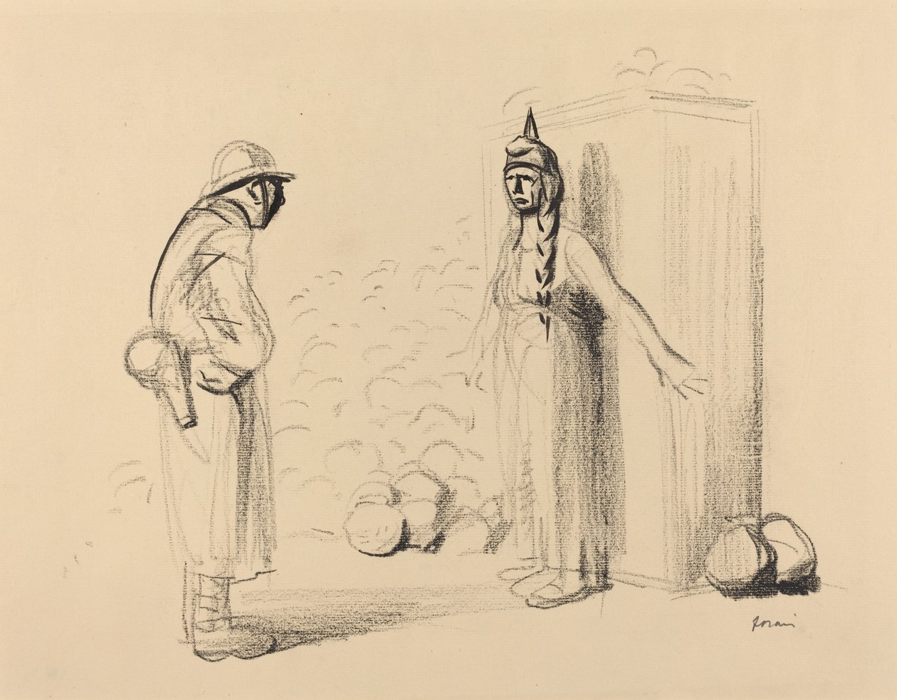 Skrývání Louise, c. 19141919. od Jean Louis Forain