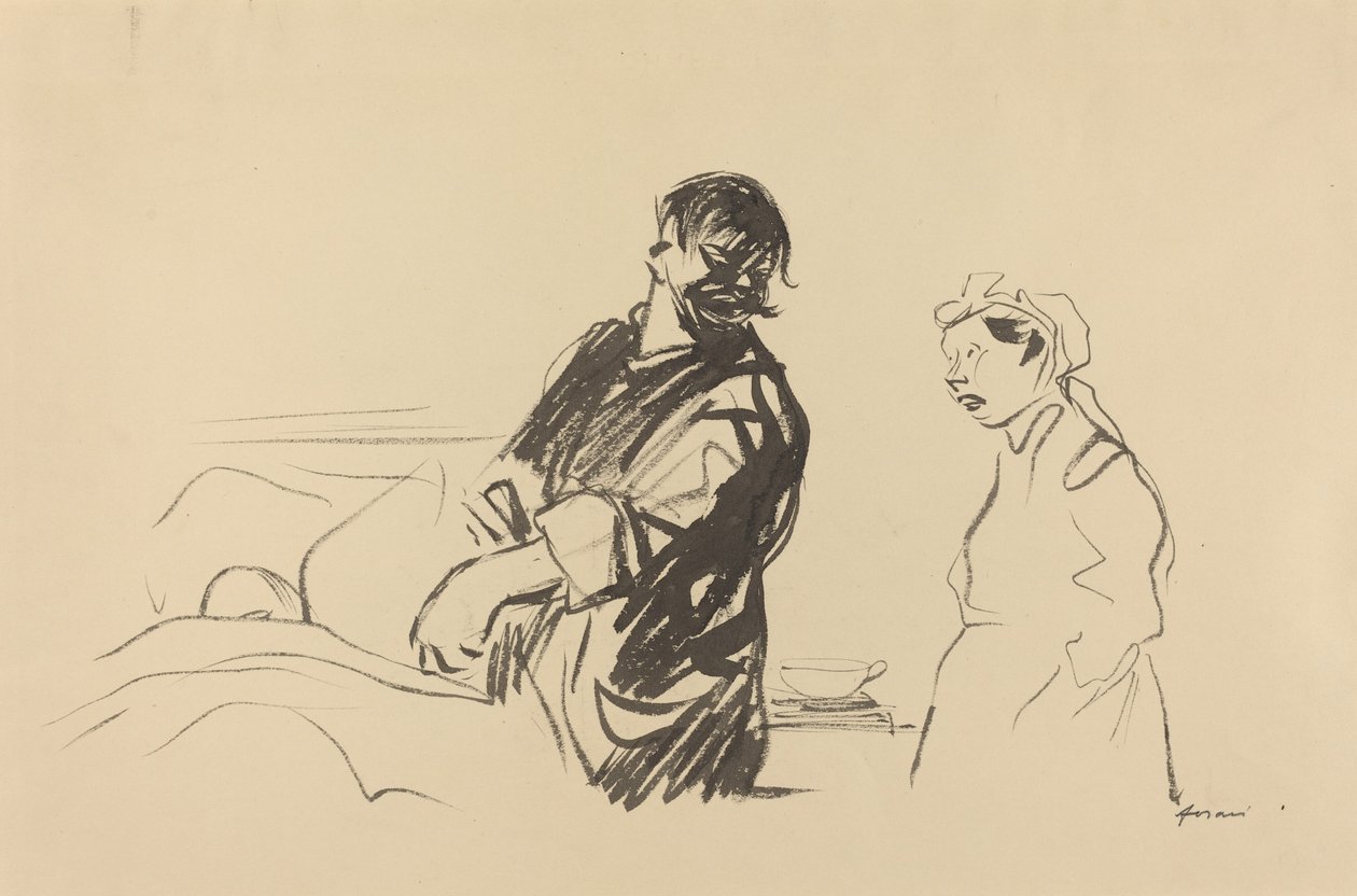 Nemocniční scéna od Jean Louis Forain