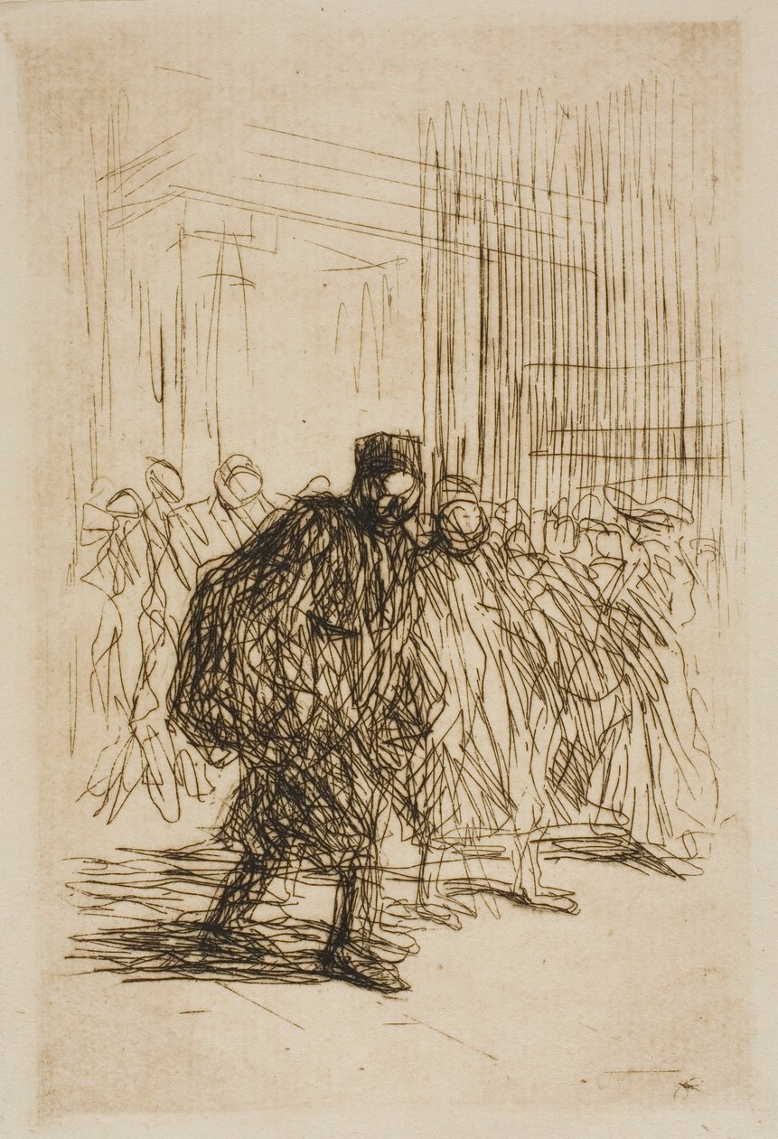 Na chodbách soudní budovy od Jean Louis Forain