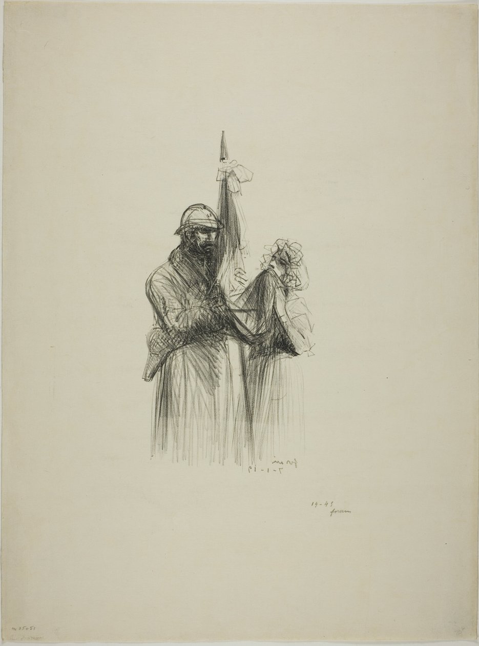 Líbání vlajky od Jean Louis Forain
