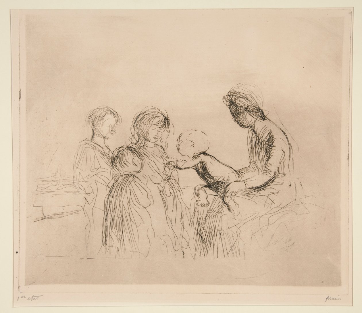 Madonna a děti od Jean Louis Forain