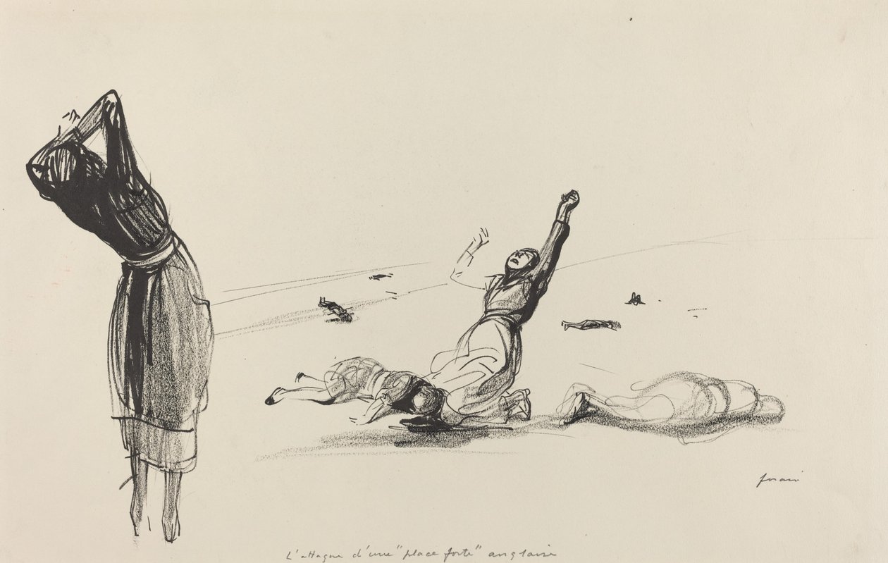Útok na anglickou pevnost, pravděpodobně 1917. od Jean Louis Forain