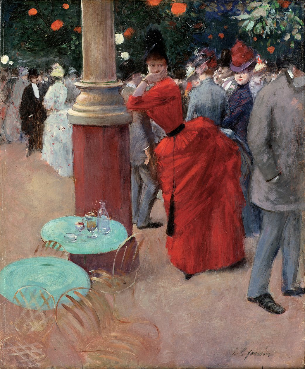 Veřejná zahrada, c.1884 od Jean Louis Forain