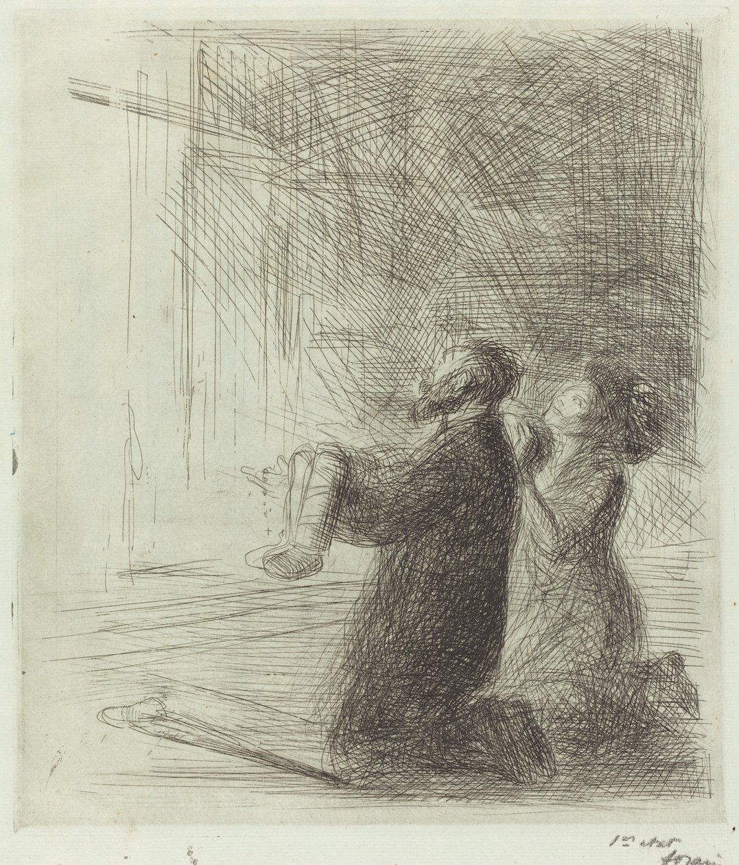 Lurdy, Prosba před jeskyní (čtvrtá deska) od Jean Louis Forain