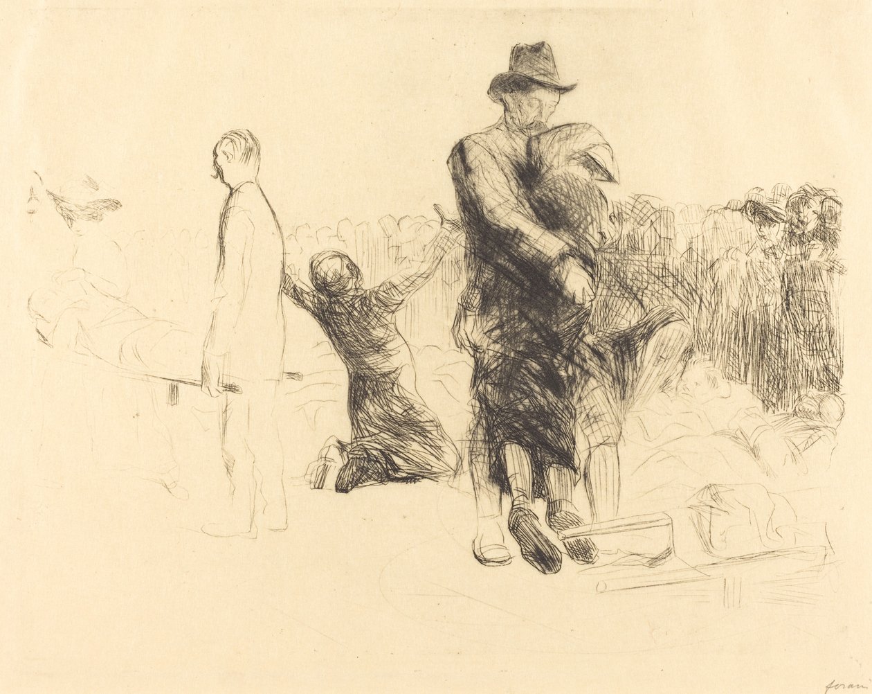 Lurdy, Transport ochrnutých od Jean Louis Forain