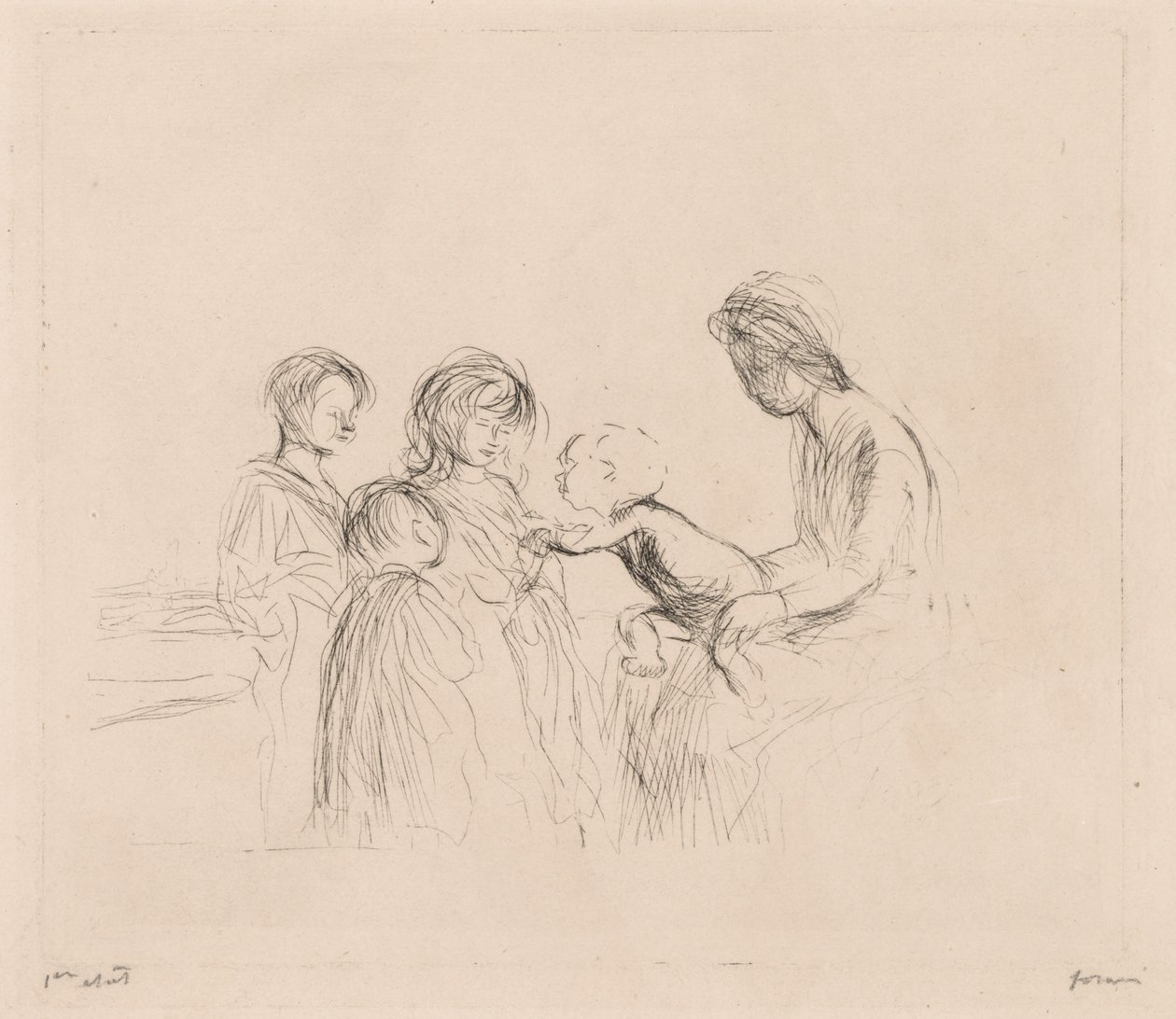 Madonna a děti od Jean Louis Forain