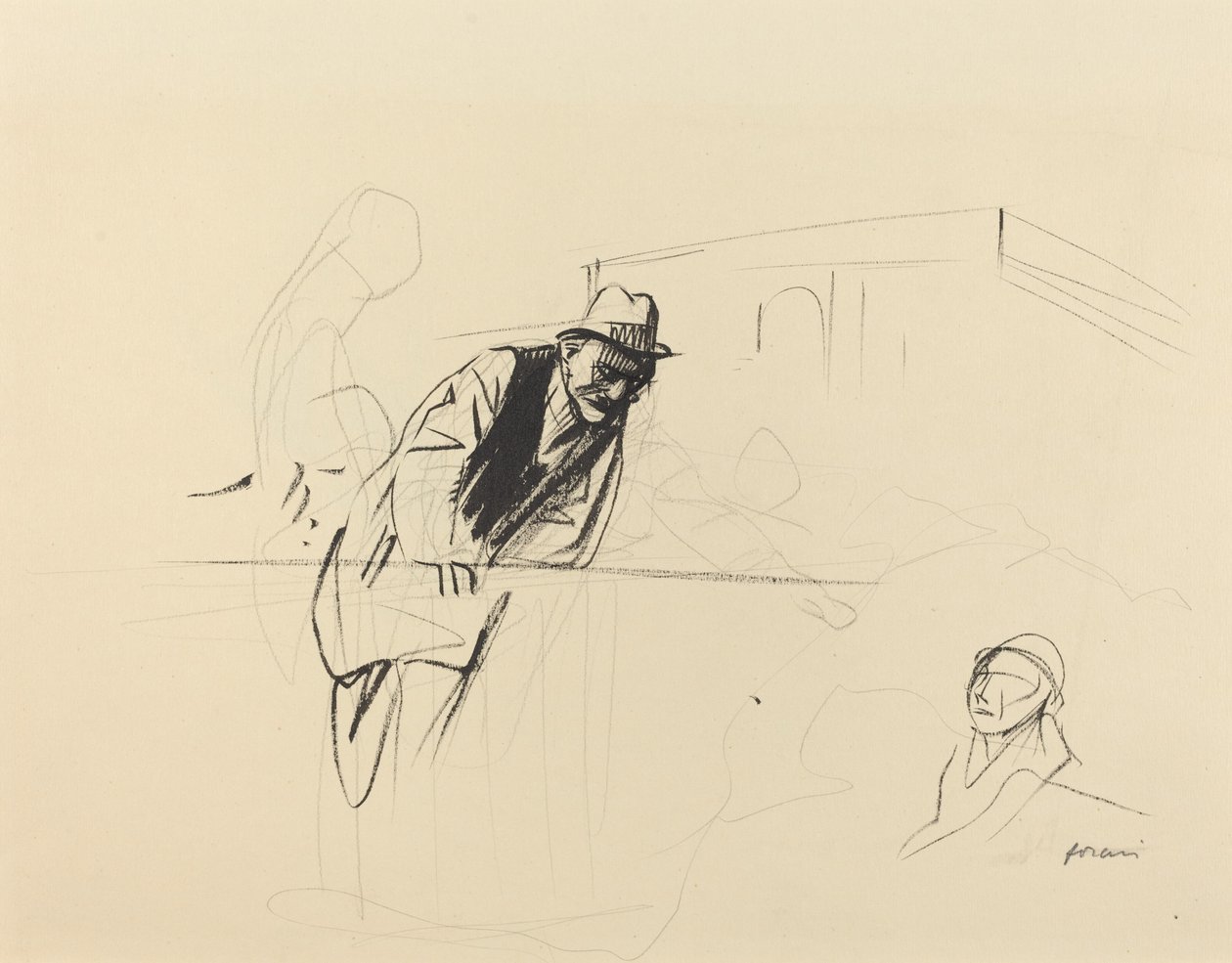 Jednání v paláci Trianon, Versailles, c. 1919. od Jean Louis Forain