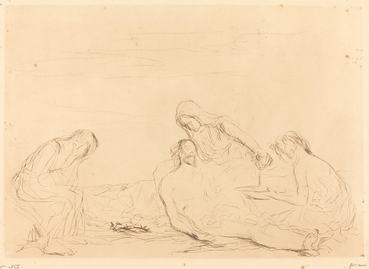 Pietà (třetí talíř) od Jean Louis Forain