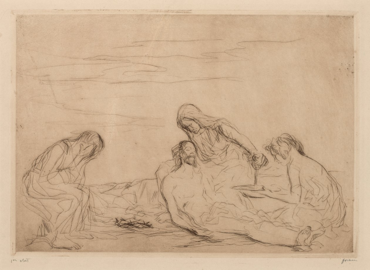 Pietà (třetí talíř) od Jean Louis Forain