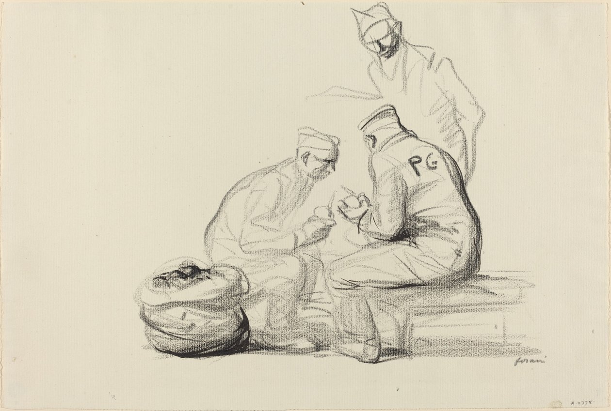 Poilu a němečtí zajatci, c. 19141919. od Jean Louis Forain