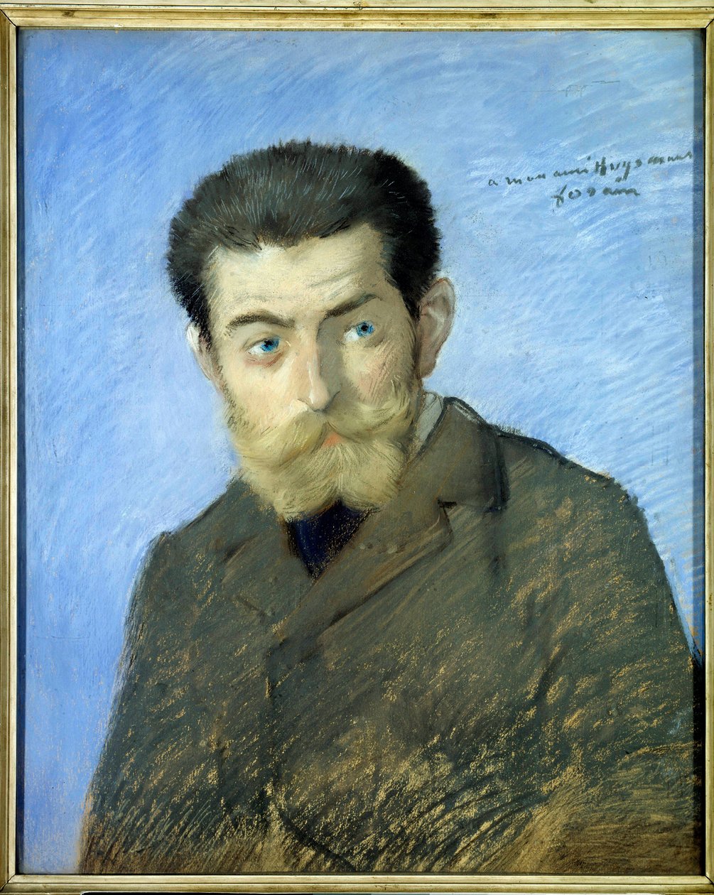 Portrét francouzského spisovatele Charlese Marie Georges Huysmans dit Joris Karl Huysmans (1848-1907) Pastel od Jean-Louise Foraina (1852-1931) Sun. 0,55x0,44 m 19. století - Portrét francouzského spisovatele Charlese Marie Georgese Huysmanse zvaného Joris od Jean Louis Forain
