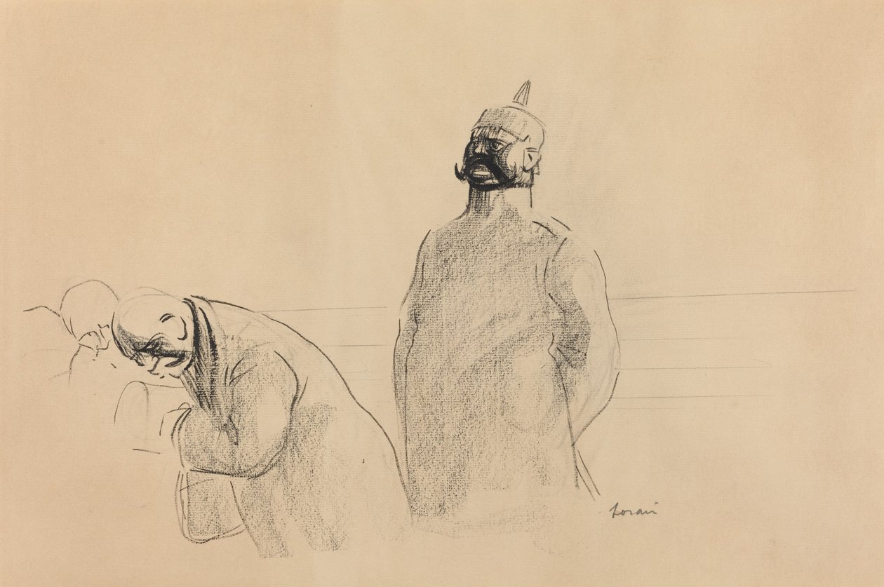 Pruský voják a civilisté, c. 1919. od Jean Louis Forain