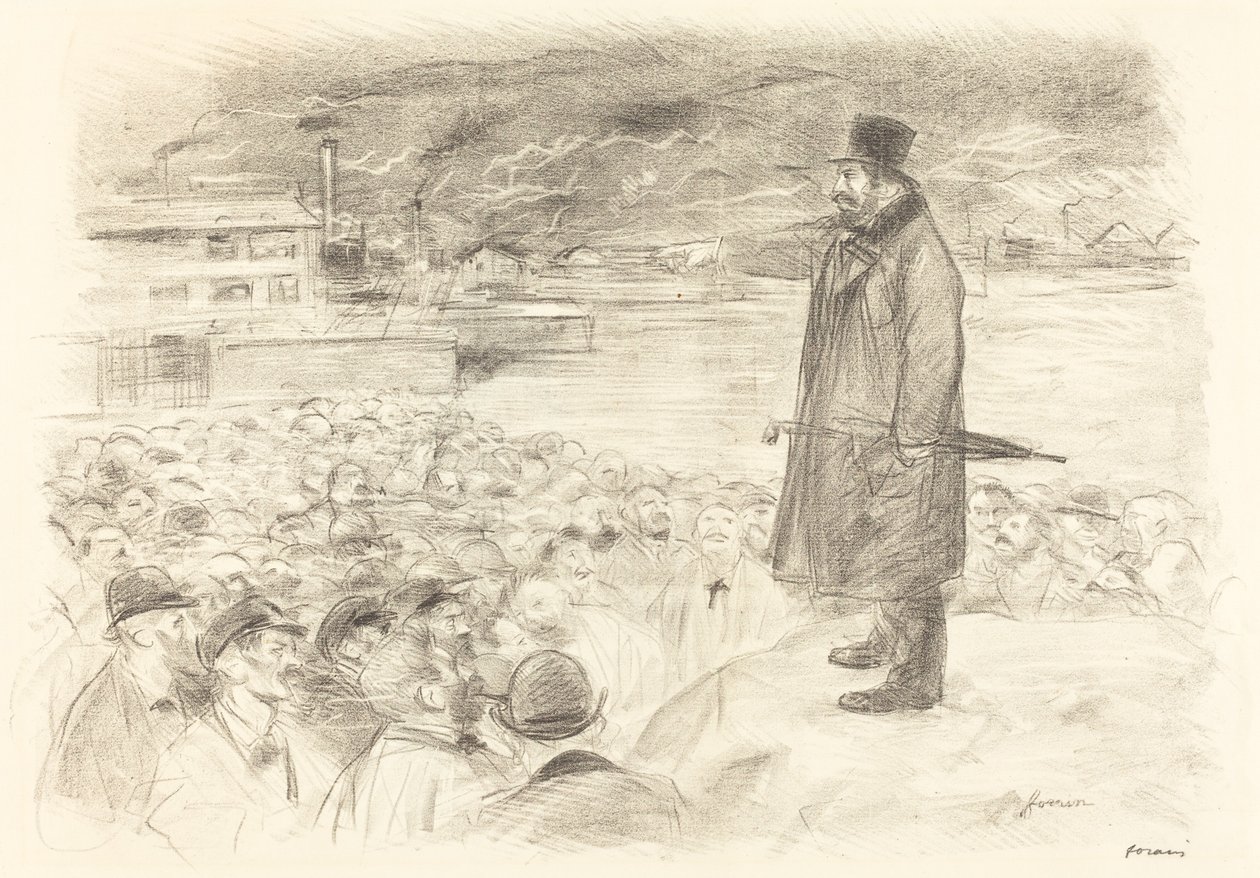 Scéna stávky (třetí deska) od Jean Louis Forain