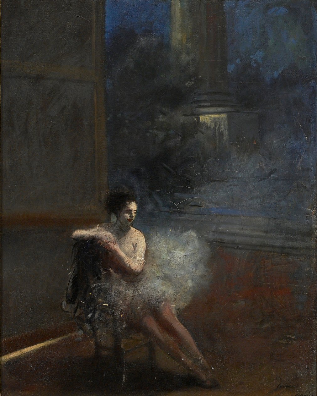 Sedící tanečník, 19.-20. století od Jean Louis Forain