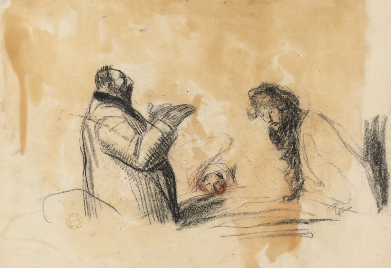 Skica pro V nemocnici (verze) od Jean Louis Forain