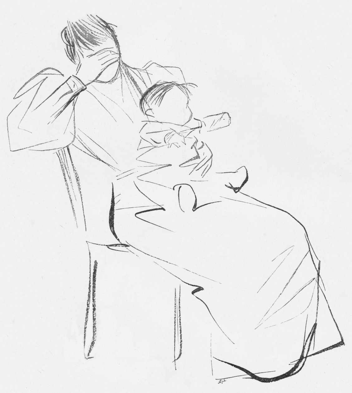 Study in Line, c1898 od Jean Louis Forain