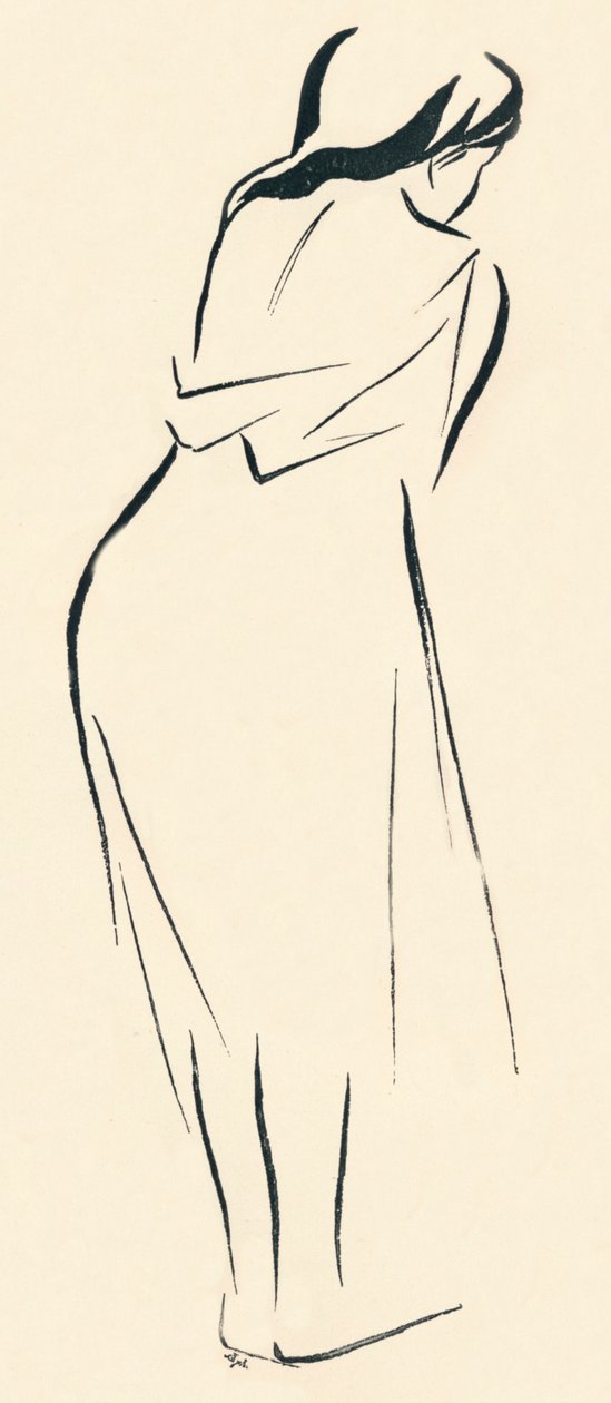 Study in Line, c1898 od Jean Louis Forain