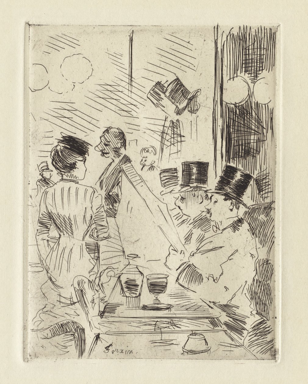 Kavárna Nové Atény , c. 1876. od Jean Louis Forain