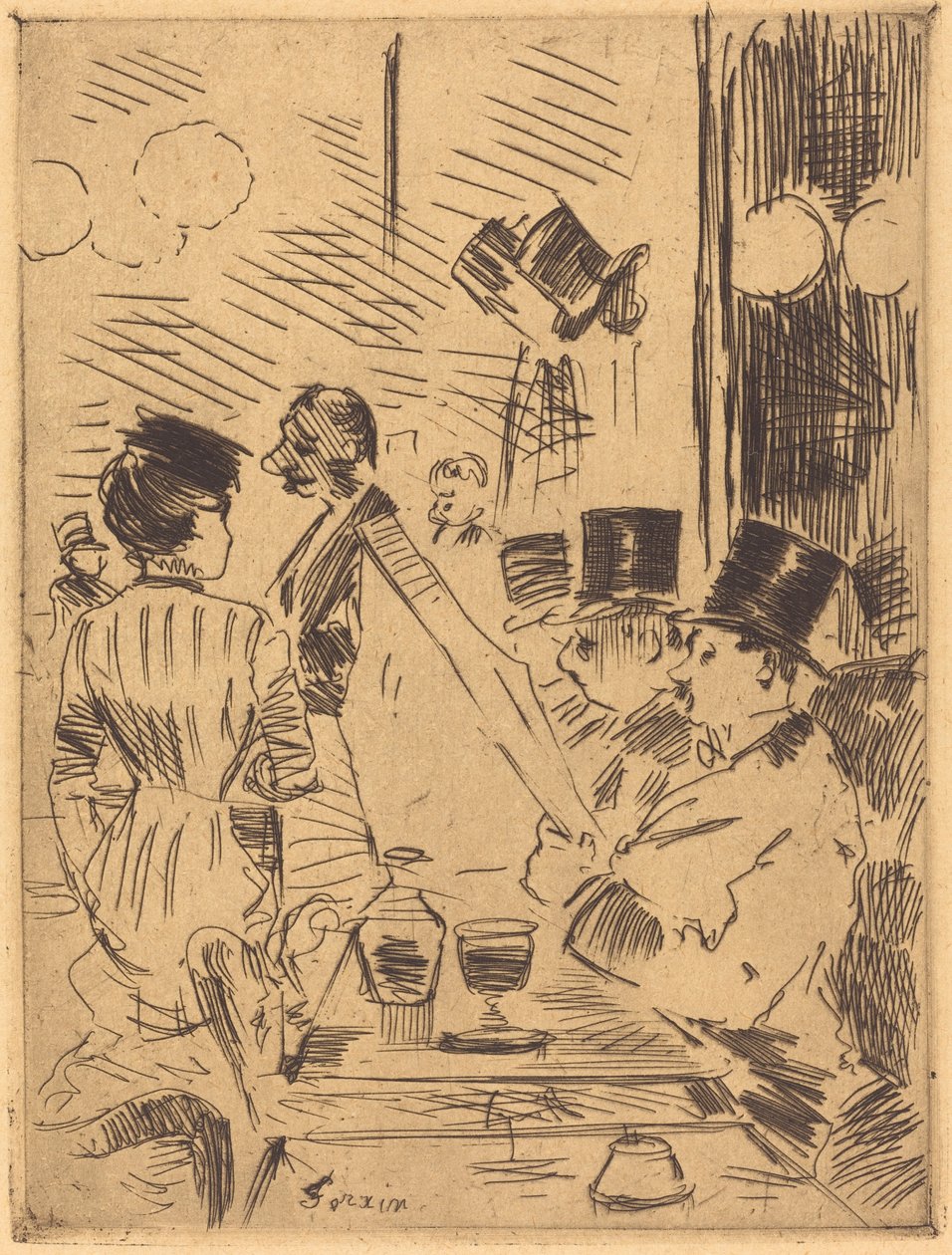 Kavárna Nové Atény od Jean Louis Forain