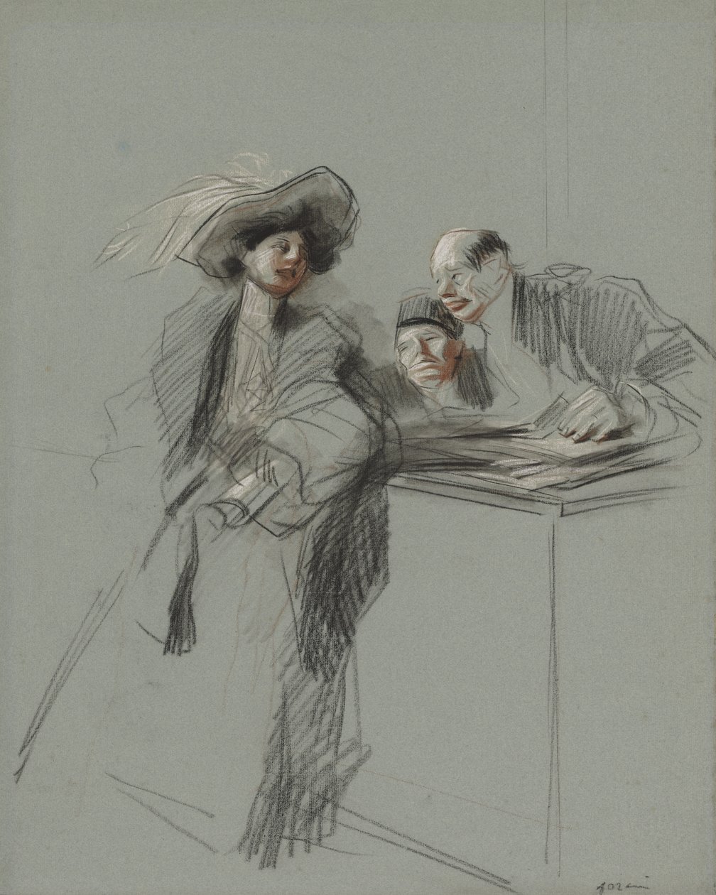 Klient, čtvrté čtvrtletí 1800 nebo první třetina 1900. od Jean Louis Forain