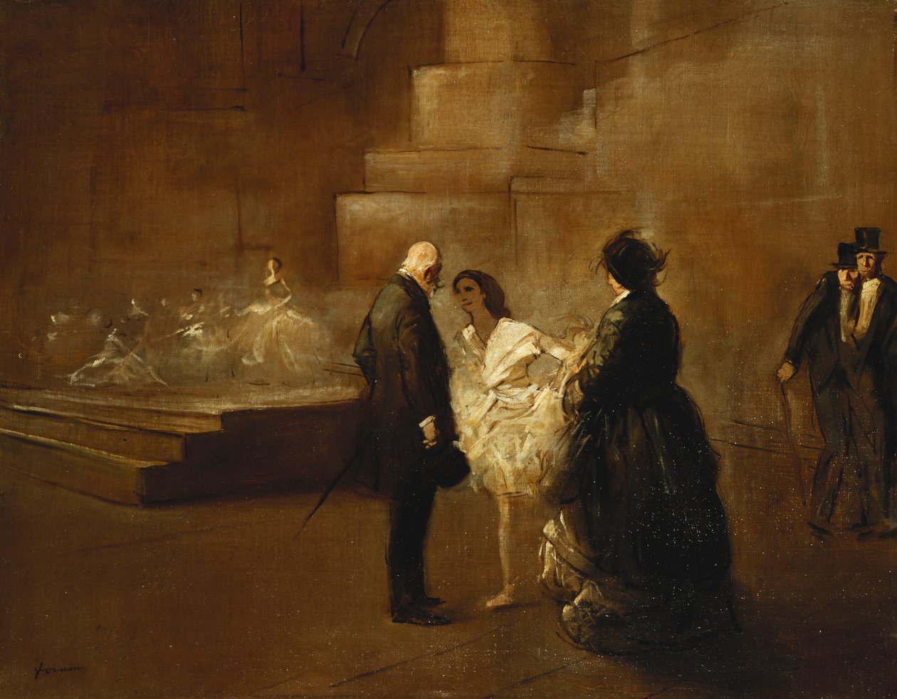Taneční lekce; lekce tance, od Jean Louis Forain