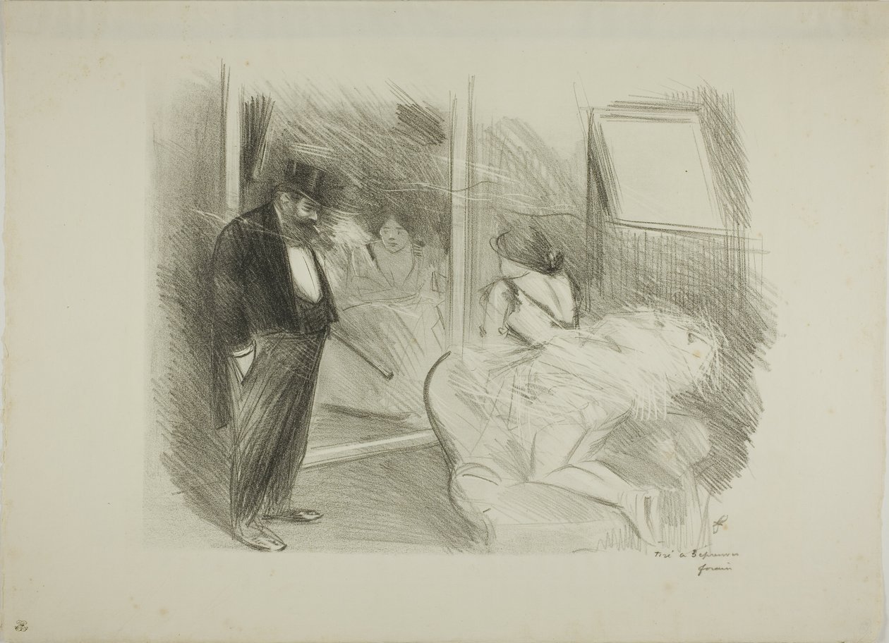 Šatna tanečnice, první deska od Jean Louis Forain