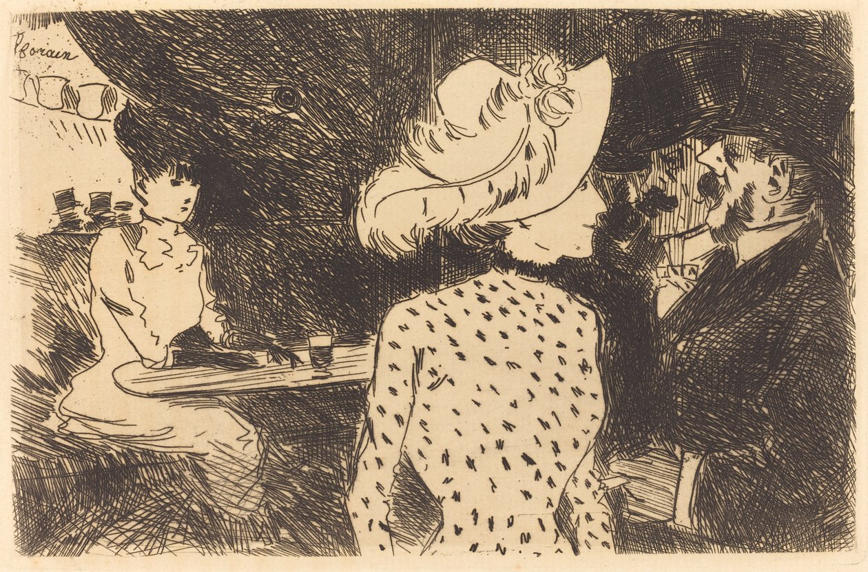 Folies Bergere (odmítnutý talíř, druhý talíř) od Jean Louis Forain