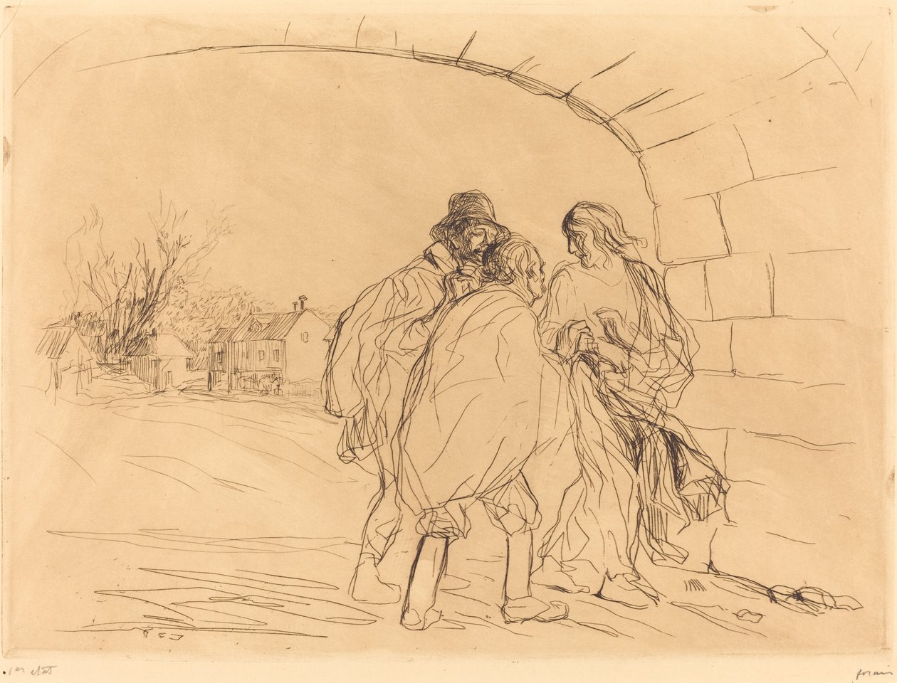 Setkání pod obloukem (první deska) od Jean Louis Forain