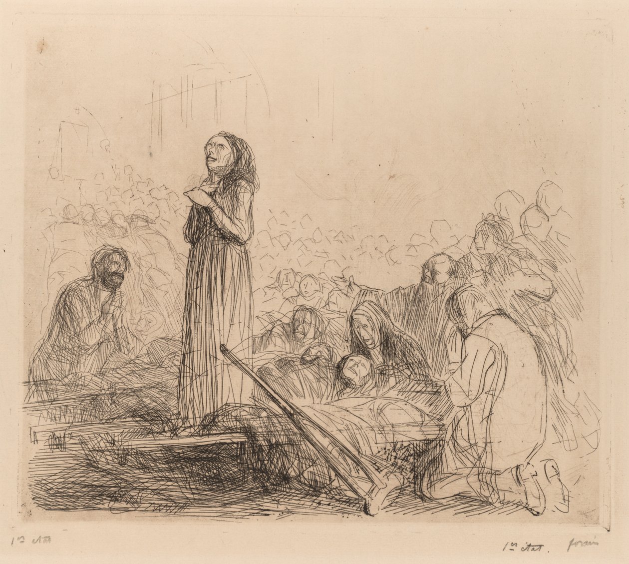 Zázrak před Nejsvětější svátostí. od Jean Louis Forain