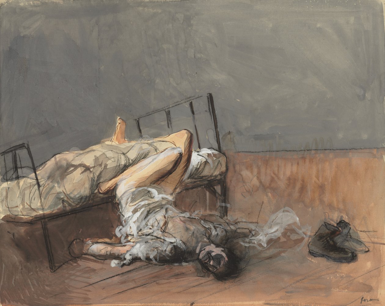 Sebevražda, čtvrtá čtvrtina 19. století nebo první třetina 19. století. od Jean Louis Forain
