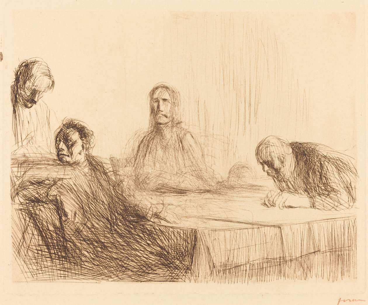 Večeře v Emauzích (druhá deska) od Jean Louis Forain
