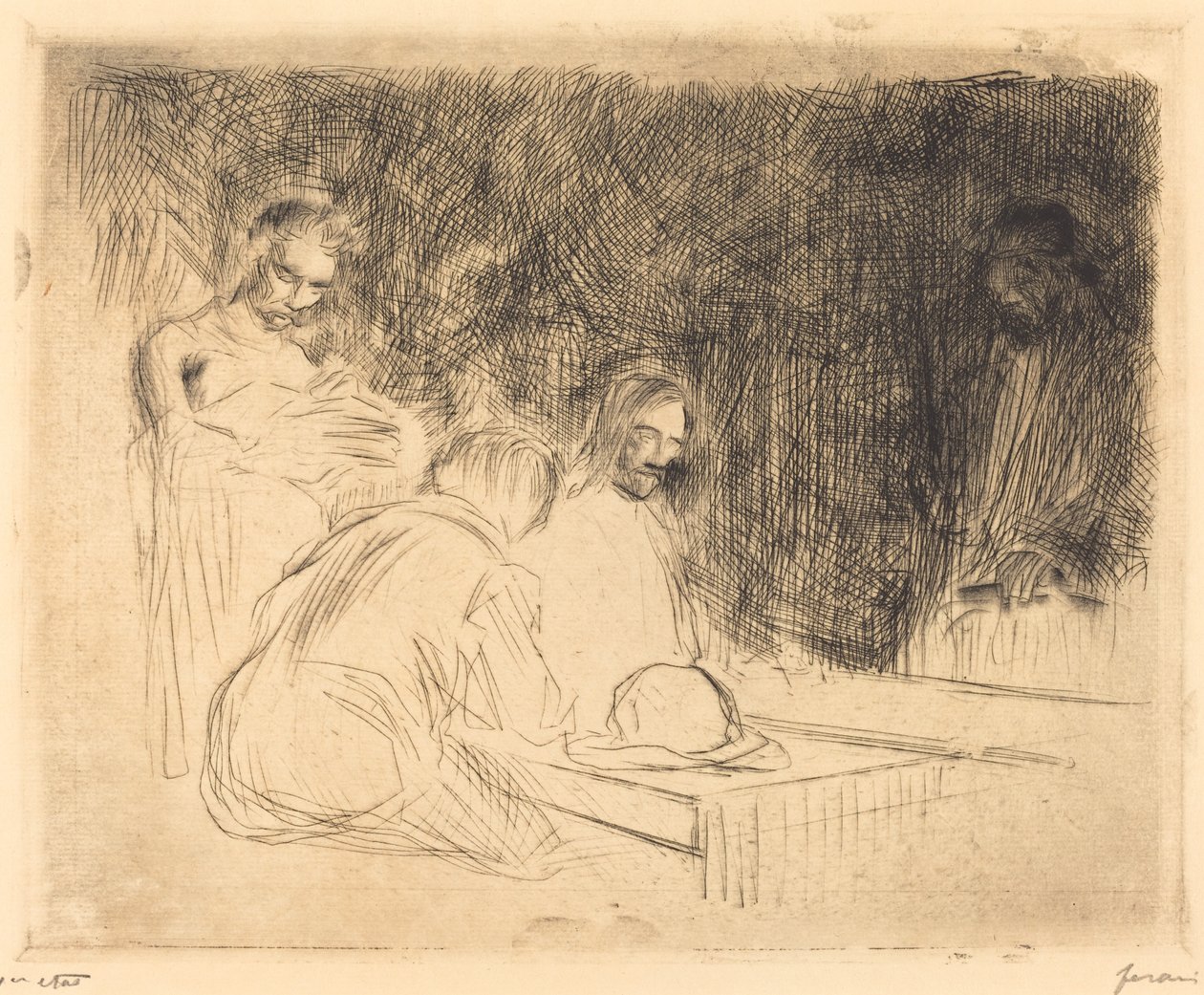 Večeře v Emauzích (třetí deska) od Jean Louis Forain