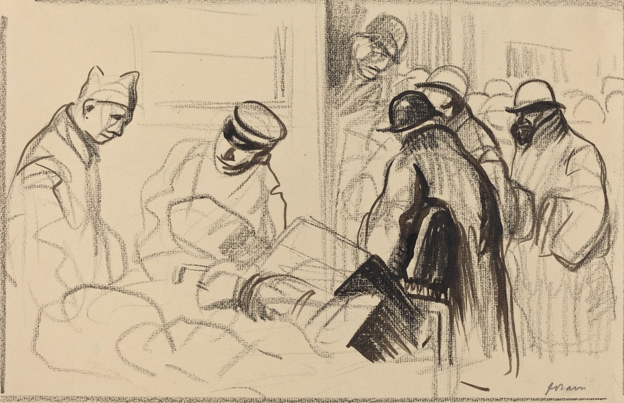 Vlak do Bernu, c. 19141919. od Jean Louis Forain