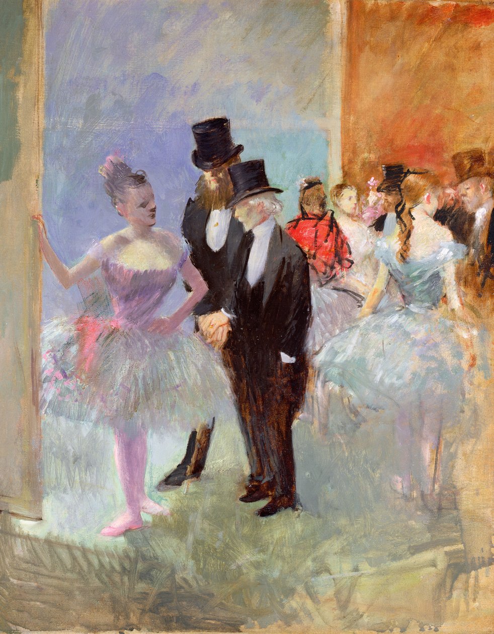 Křídla opery (ve foyer) kolem roku 1887 od Jean Louis Forain