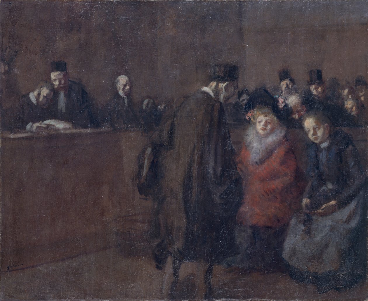 „Scene de tribunal“ soud, 1910 od Jean Louis Forain
