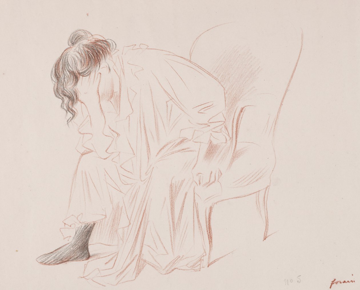 Žena sedí od Jean Louis Forain