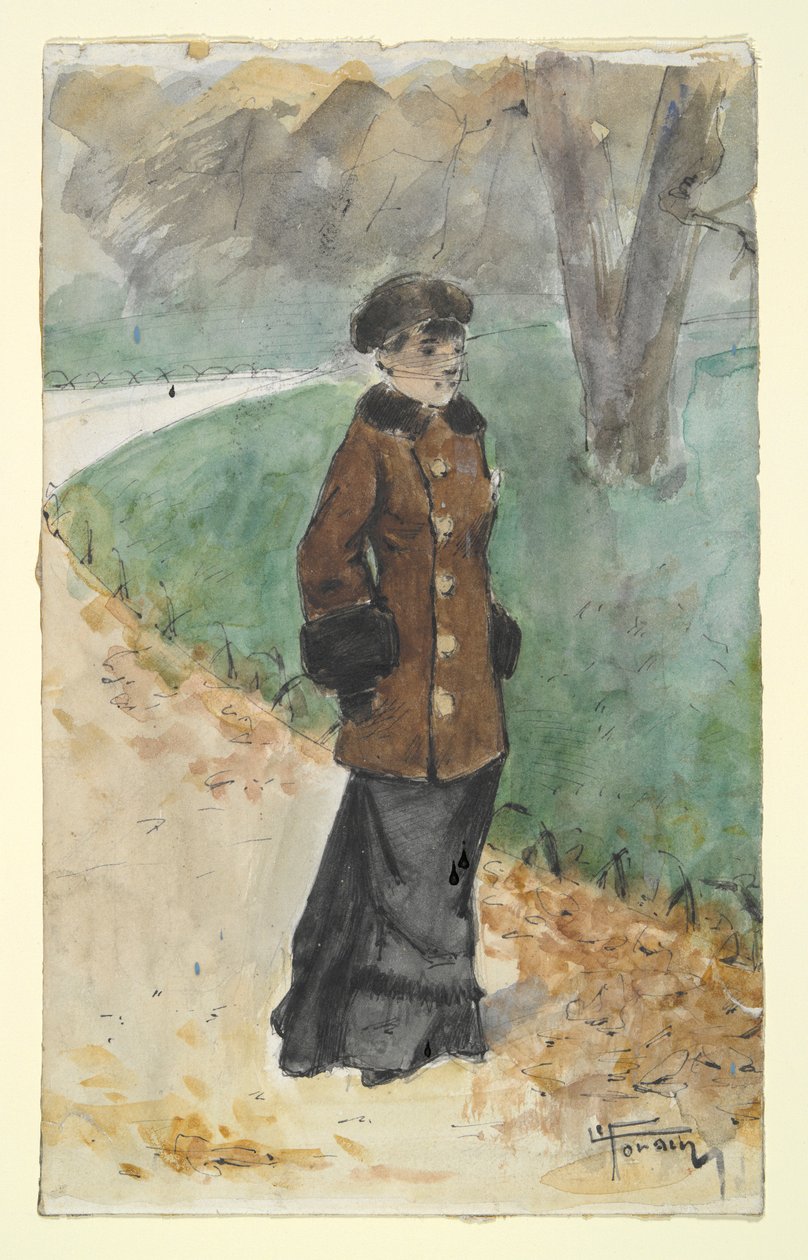 Žena chůze od Jean Louis Forain