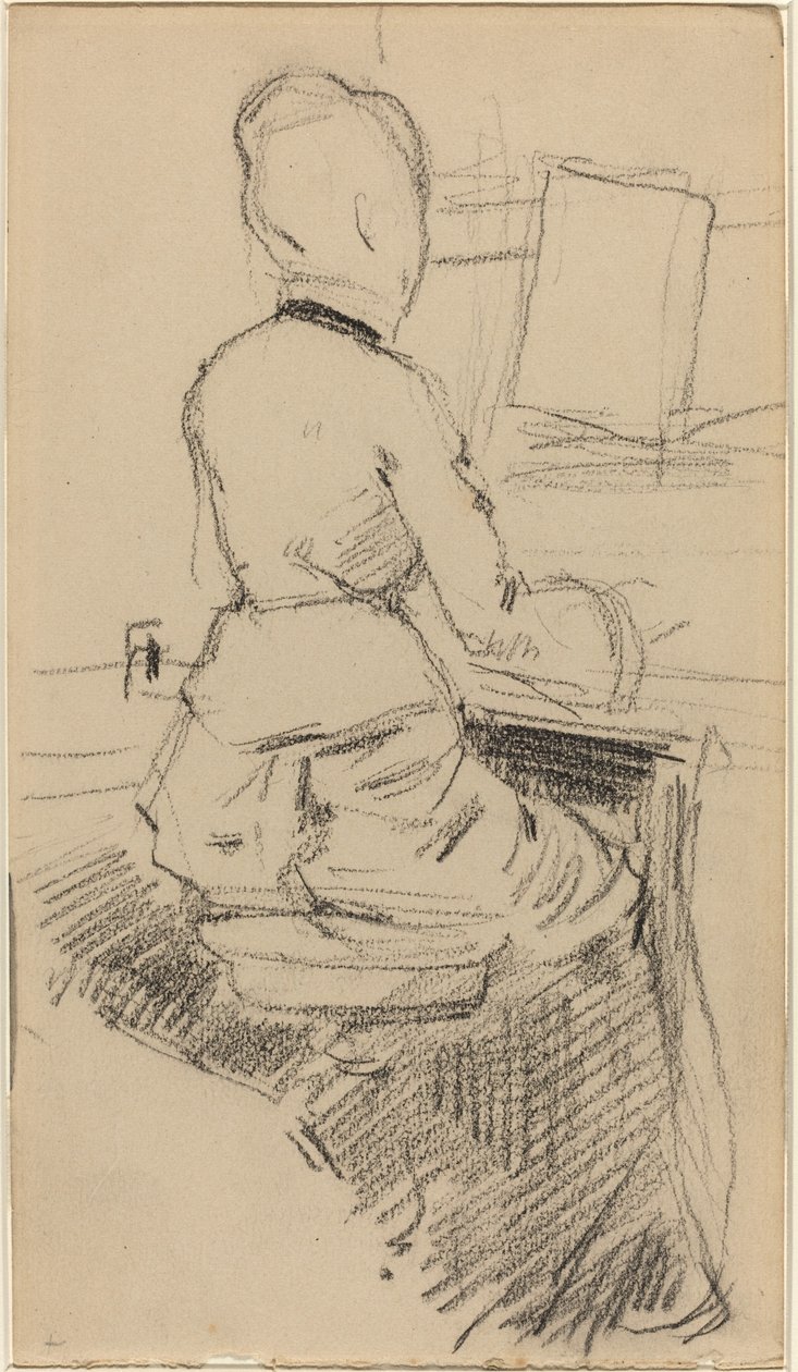 Mladá žena sedící u klavíru [recto], c. 1890. od Jean Louis Forain