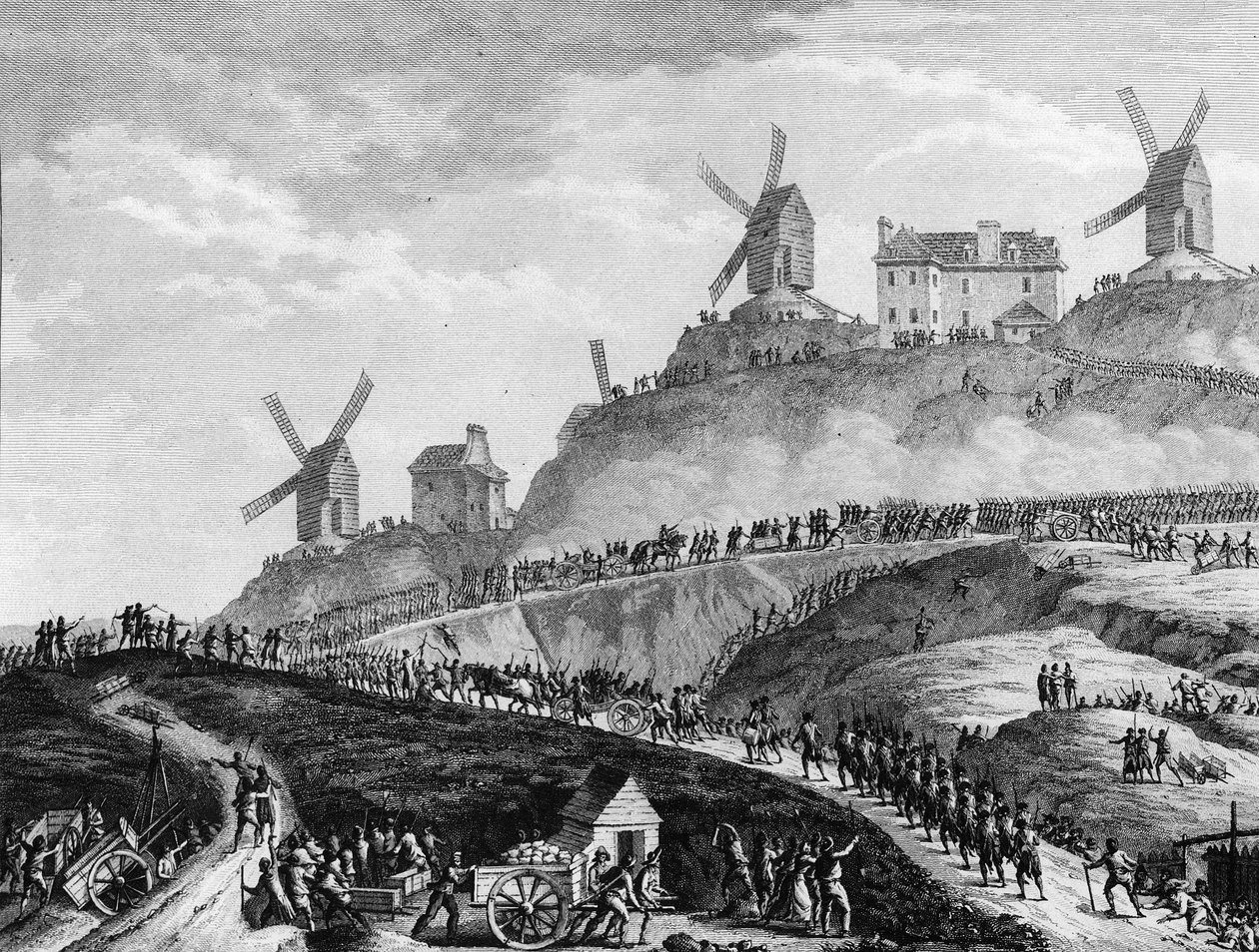 Francouzská revoluce: Dveře Canons de Paris na Montmartre 15. července od Jean Louis II (after) Prieur