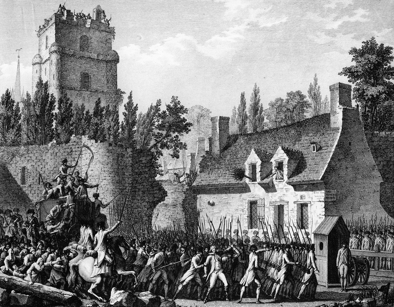 Francouzská revoluce: Pierre Victor de Besenval de Brunstatt, baron de Besenval (1721-1791) vedl 10. srpna k Brie Comte Robert od Jean Louis II (after) Prieur