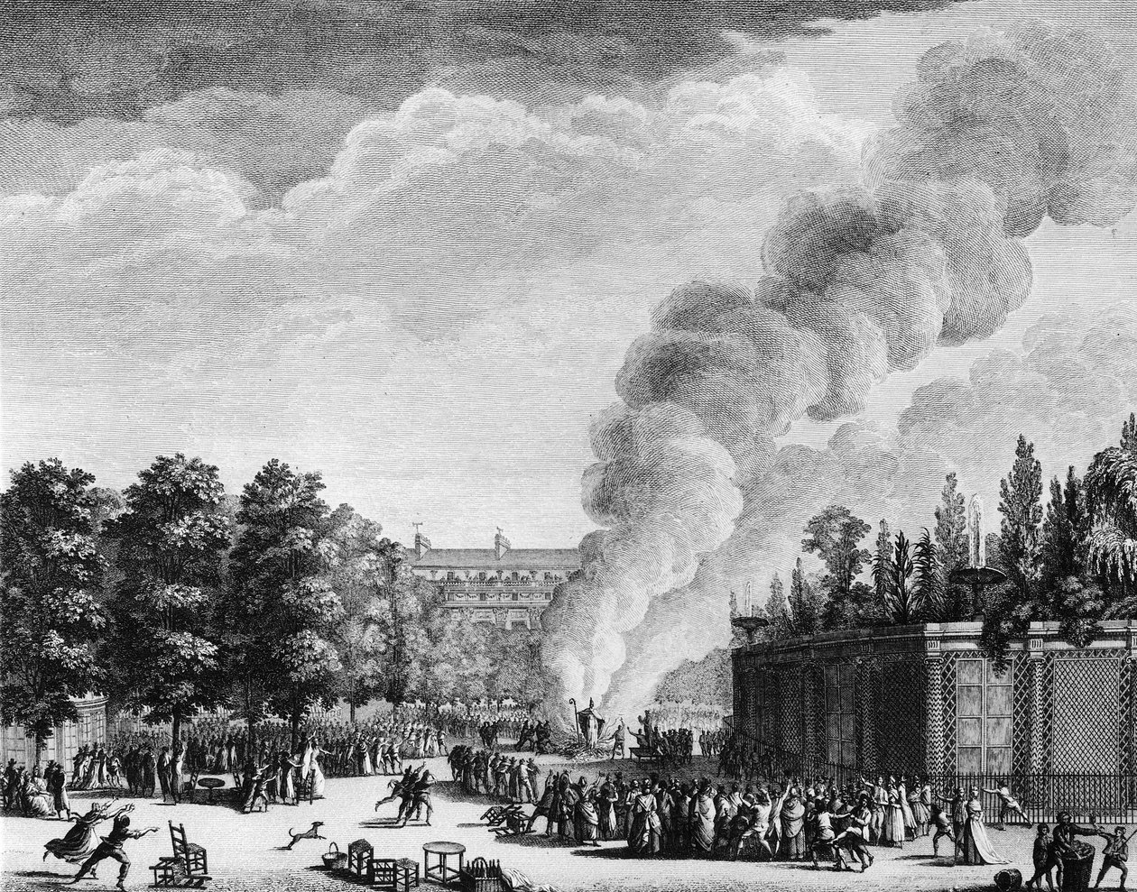 Francouzská revoluce, antiklerikalismus: model papeže Pia VI. (Giannangelo, hrabě Braschi zvolený jako Pius VI. nebo Pius VI.). od Jean Louis II (after) Prieur